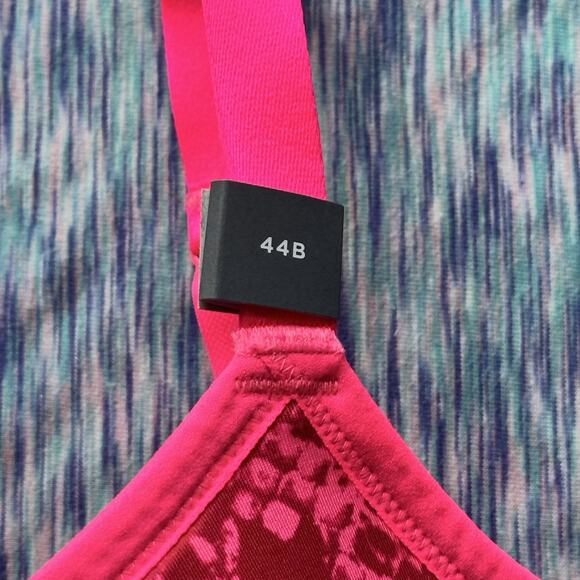 Cacique Longline Bra 44B Underwire Snake print Hot Pink Padded Adjustable Strap - Picture 3 of 5